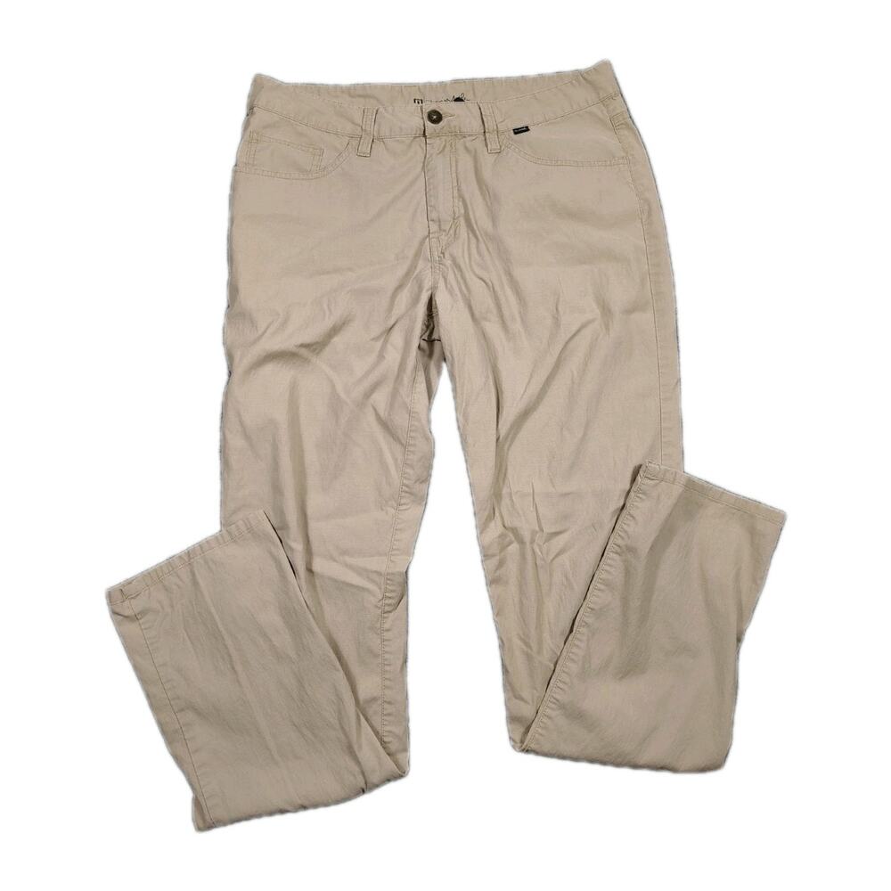Travis Mathew Legacy Featherweight Jeans Mens 35x34 Beige Denim Stretch Active